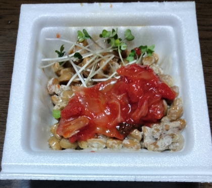キムチ&たべるネギ油　納豆