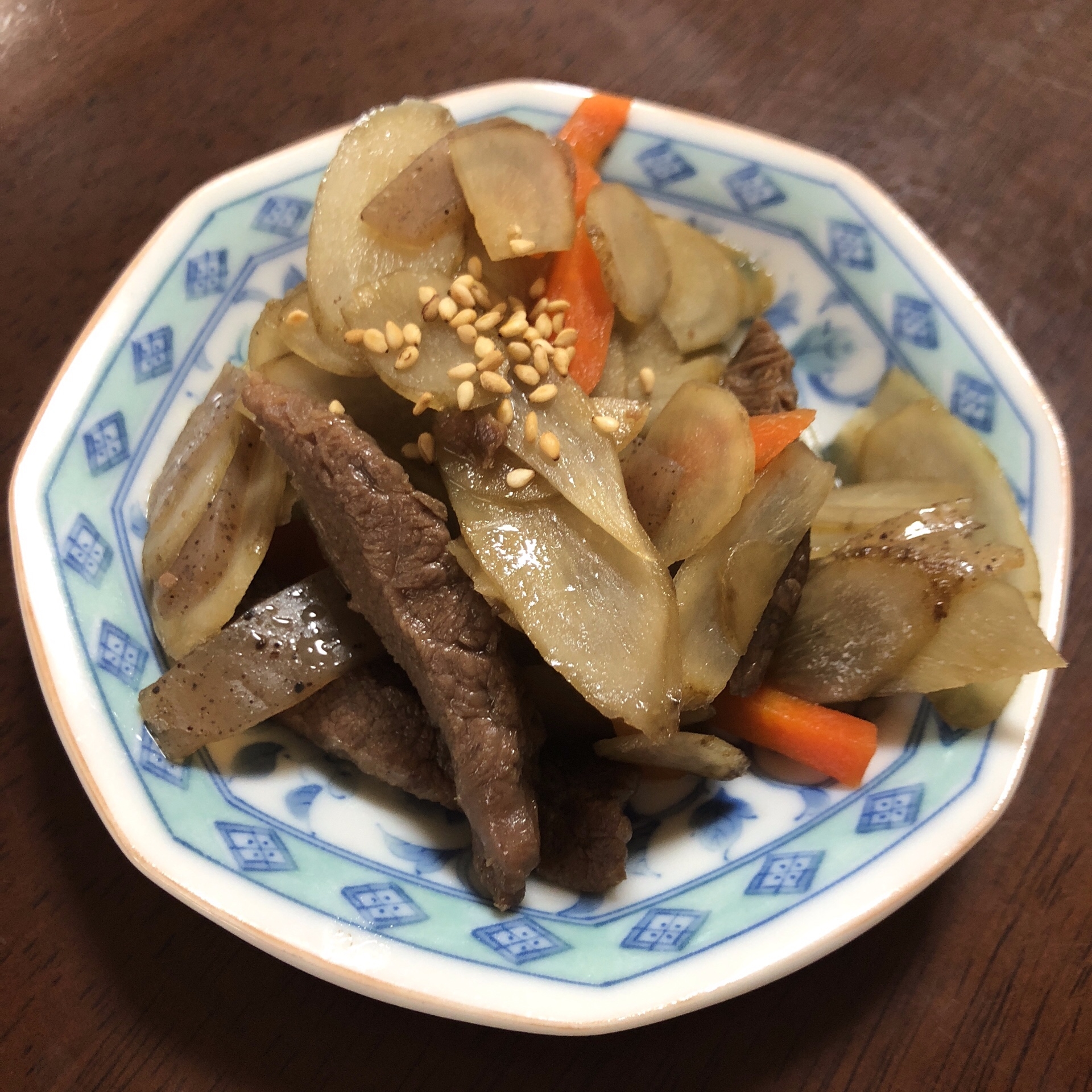 ごぼうと牛肉!きんぴら風♡