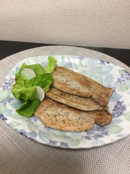 豚肉の塩こしょう焼き