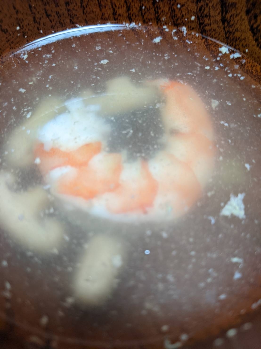 エビとしいたけの生姜スープ