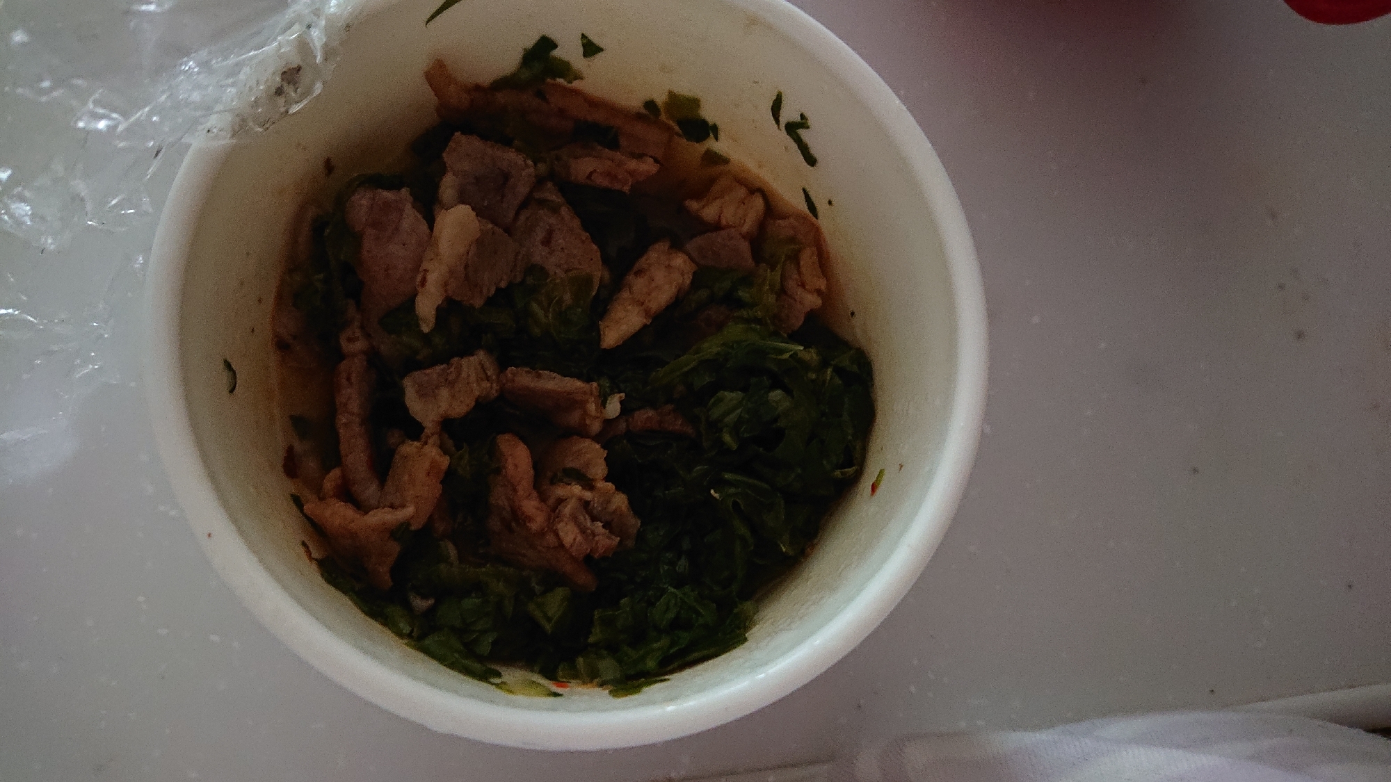 豚肉と小松菜の味噌煮