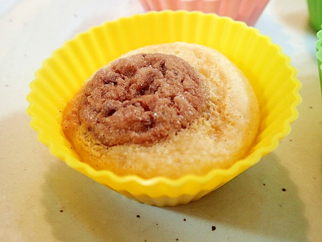 チョコチップクッキーのメープルバニラカップケーキ