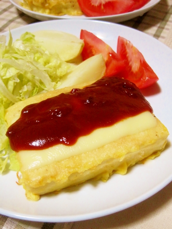 鶏肉みたい？高野豆腐のふんわりステーキ