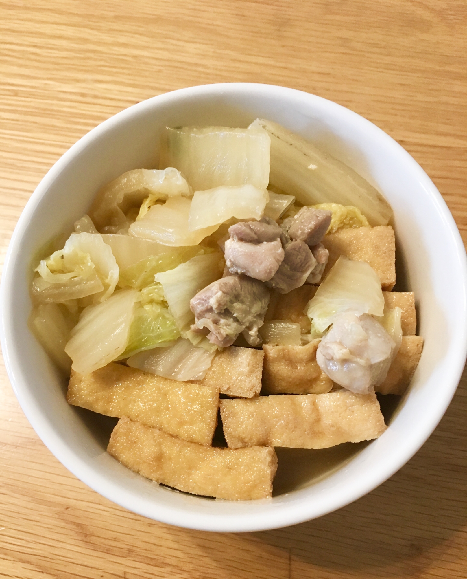 白菜と厚揚げの煮物