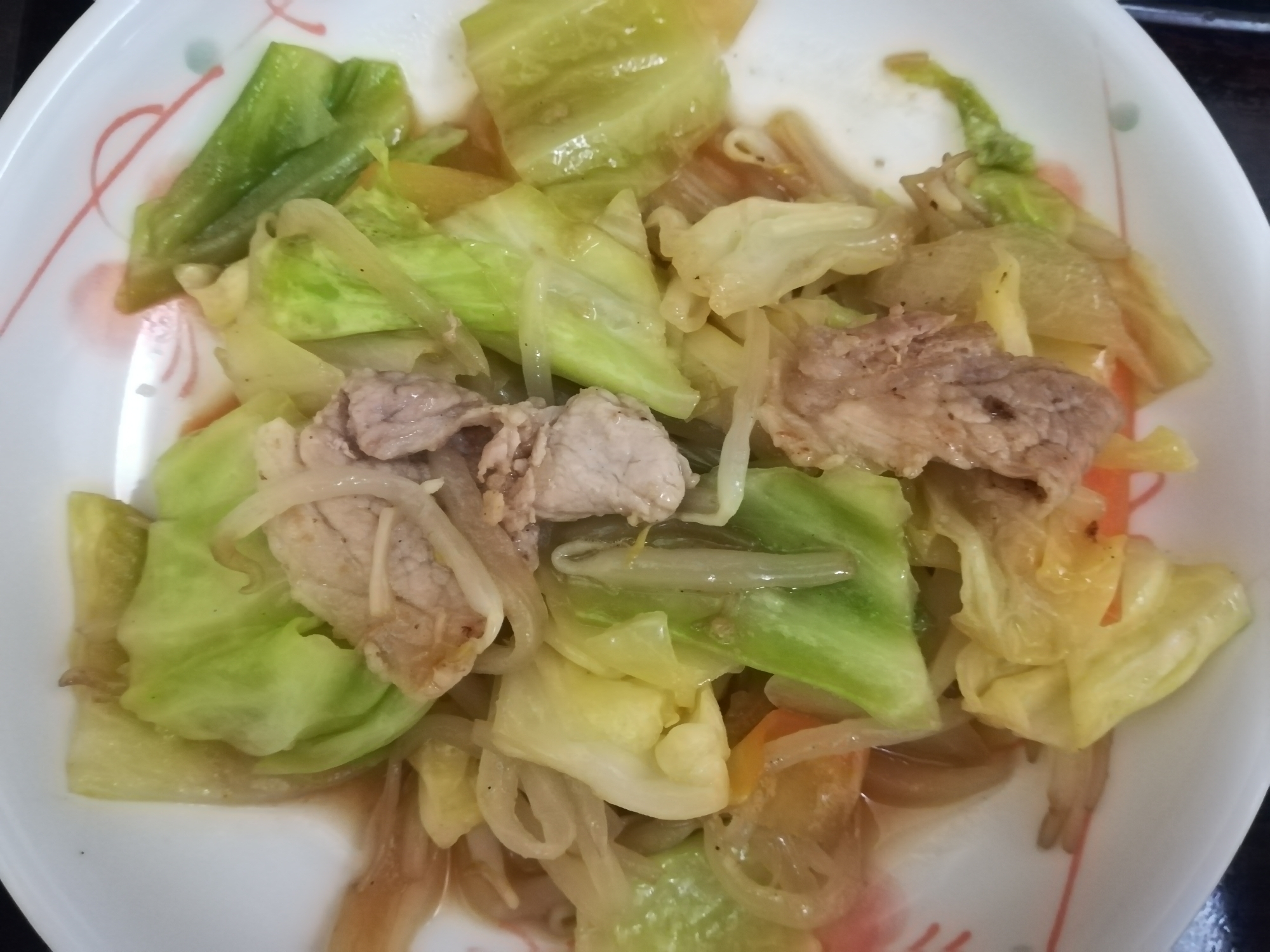 豚肉と野菜のしょうゆ炒め