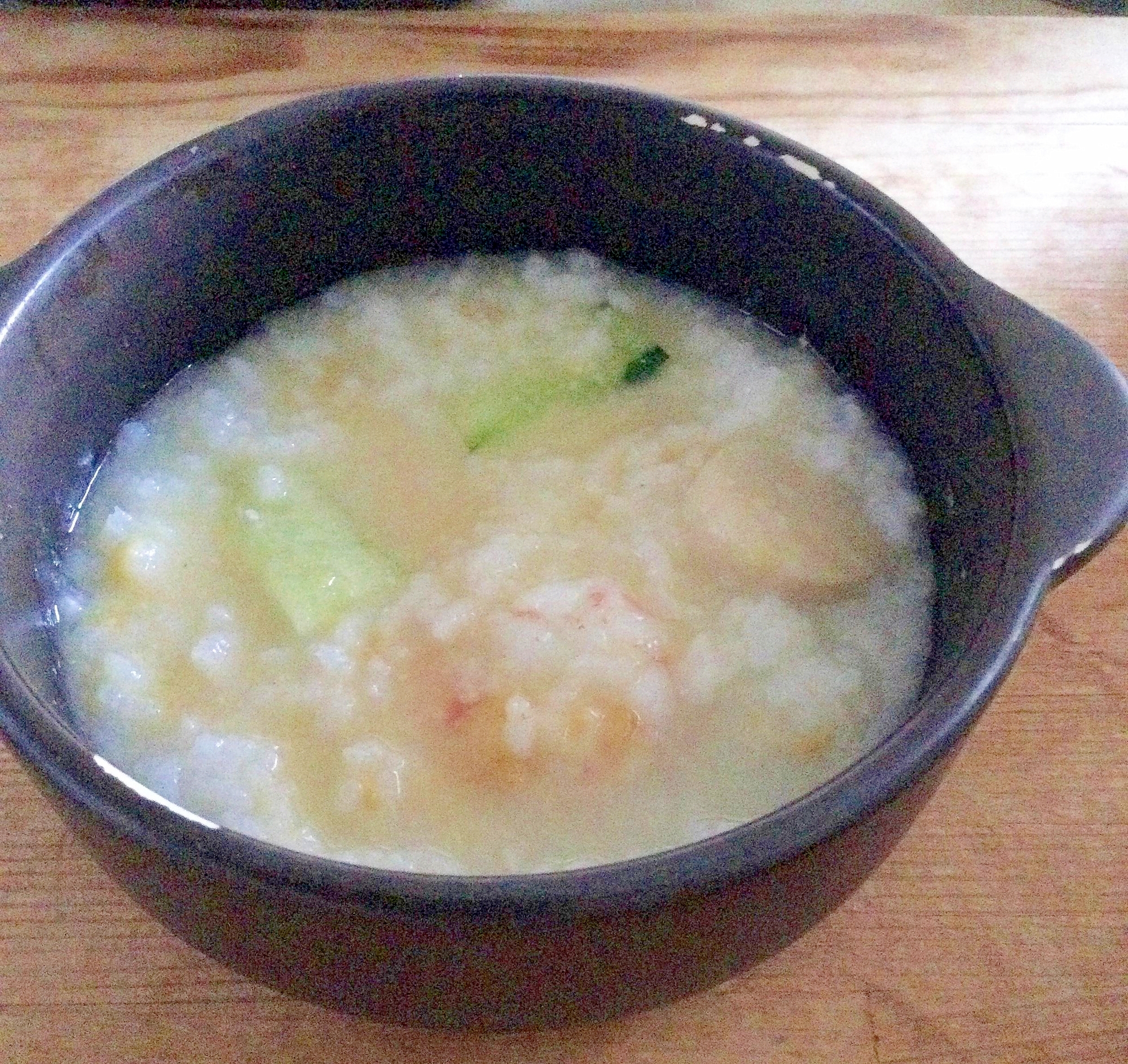 海老ホタテ貝柱きゅうり入りおじや♪