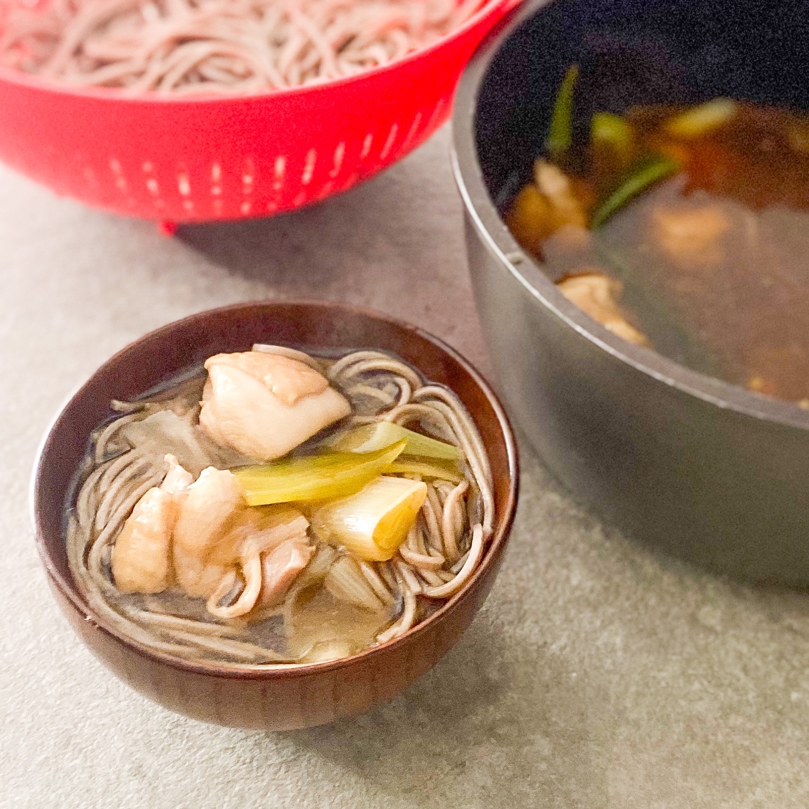 超簡単にお店の味★とろ〜り麺つゆの鶏ねぎ蕎麦