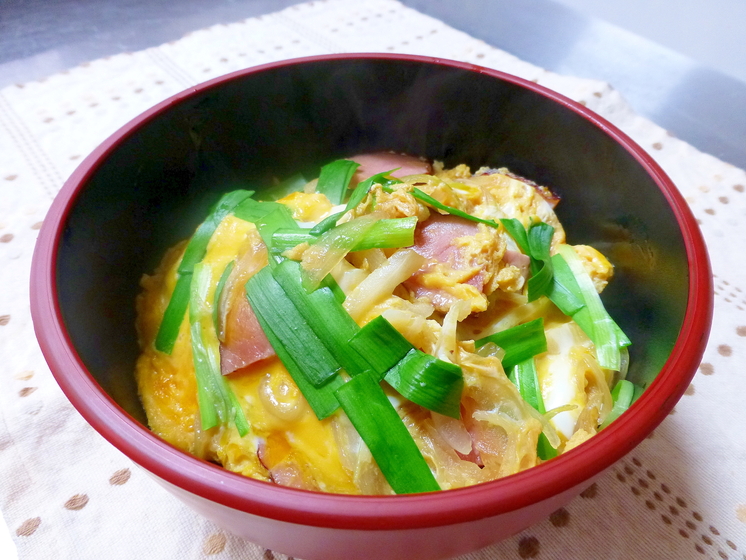 焼豚の玉子とじ丼