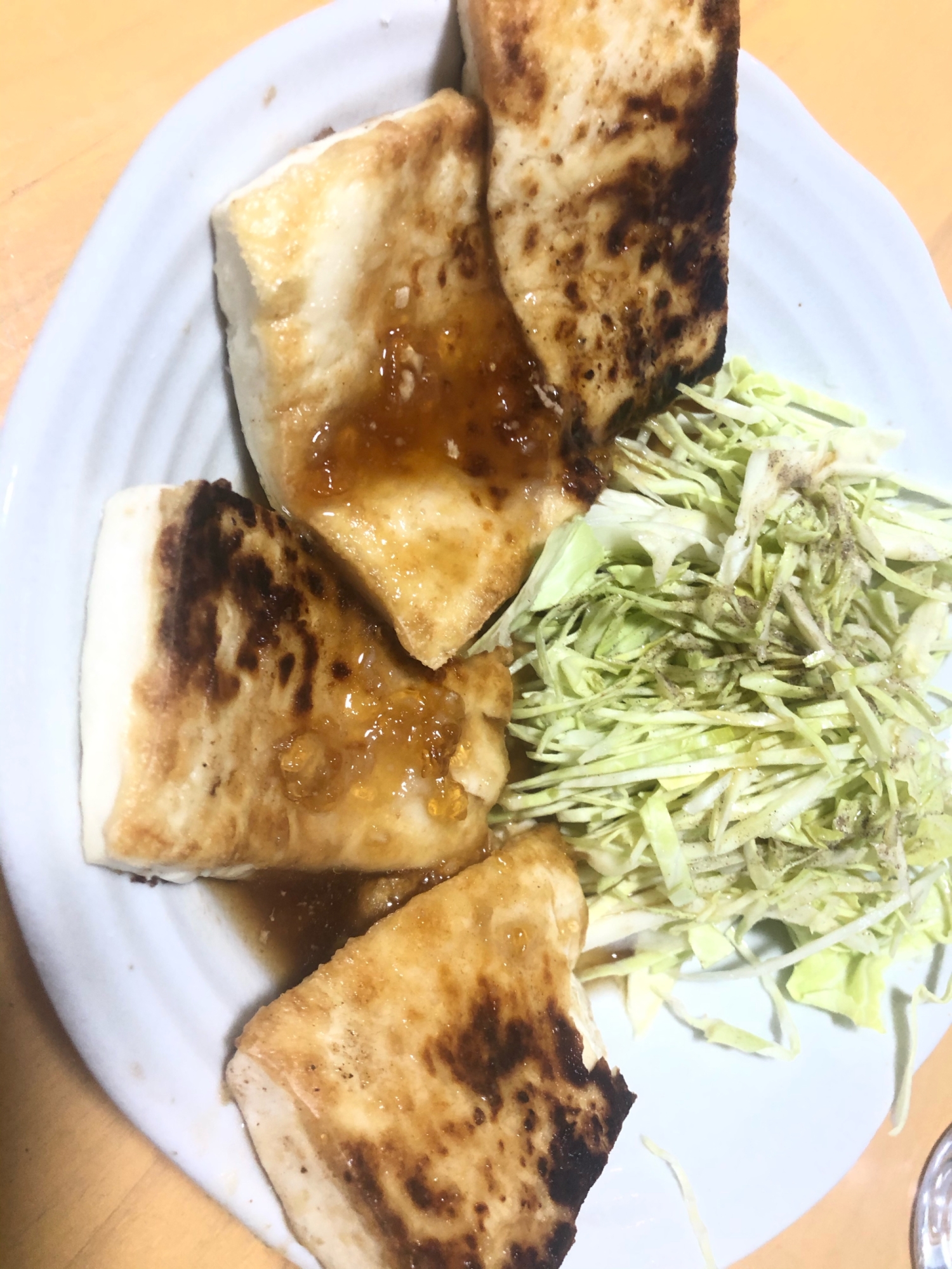 生姜餡掛け豆腐ステーキ
