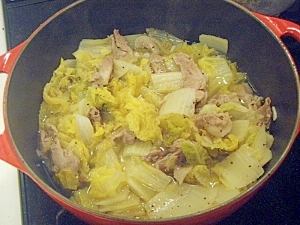 ル・クルーゼで!豚肉と白菜のとろとろ煮