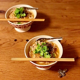 ちゃちゃっと☆搾菜胡麻汁あったか素麺