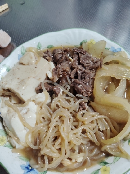 【定番】フライパンでササッと♪肉豆腐