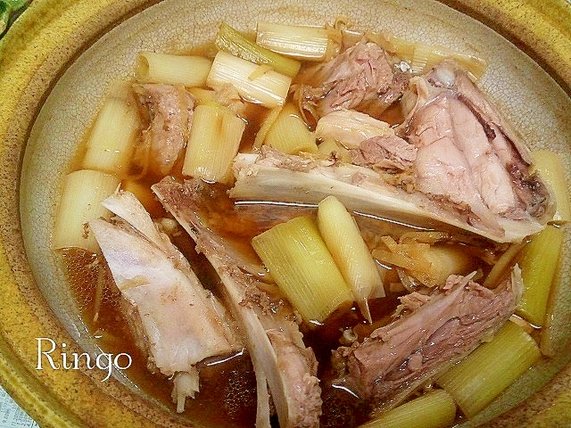 めばちマグロのカマを使って*ねぎま鍋