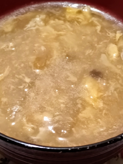 簡単　牛肉ダシダの卵スープ