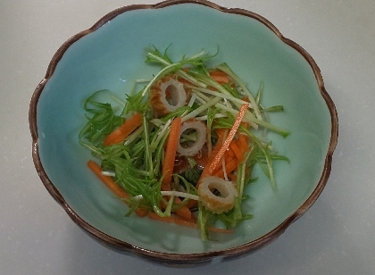 【スパークリングに合う】水菜とちくわの和風サラダ