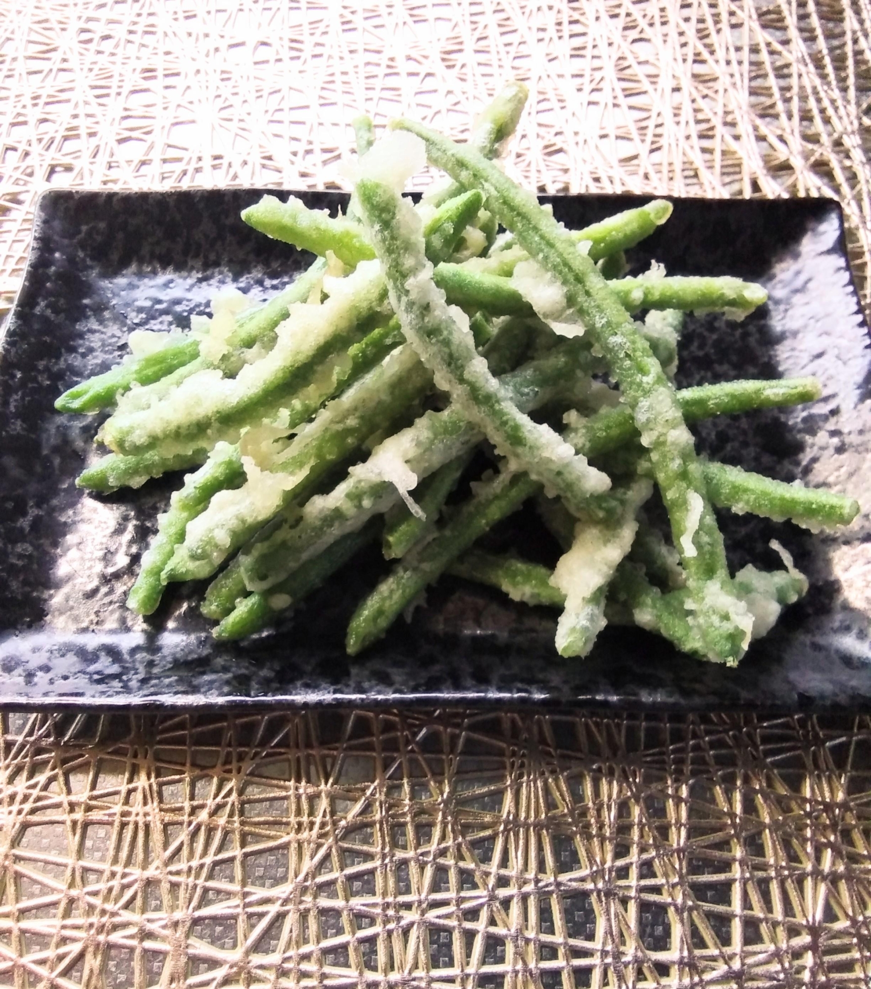 冷凍いんげんの天ぷら　隠元豆の天ぷら　簡単