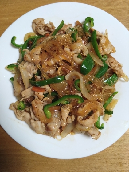 ★子供大好きレシピ★焼肉のタレ利用/簡単チャプチェ