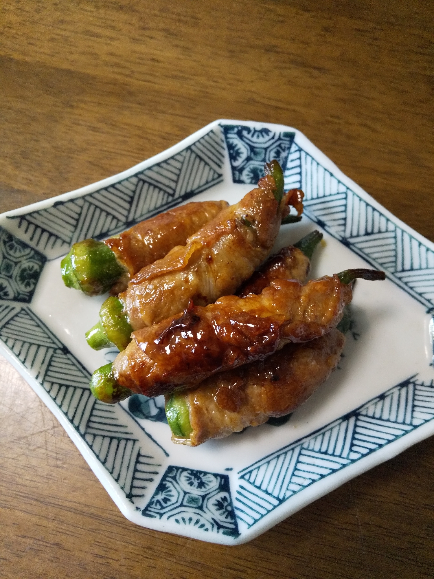 オクラの豚肉巻き☆にんにくしょうゆ味