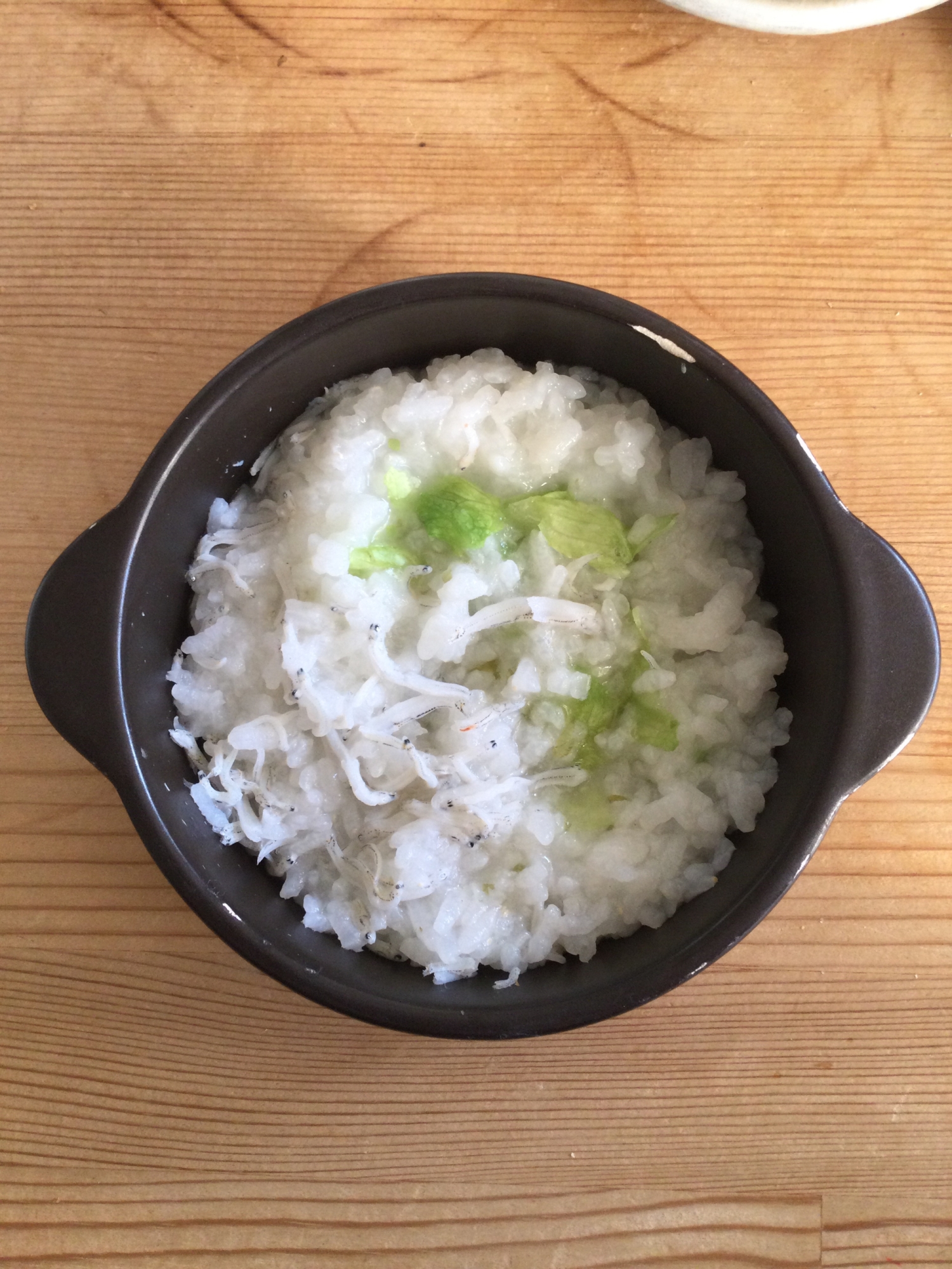 レタスしらす入りおかゆ♪