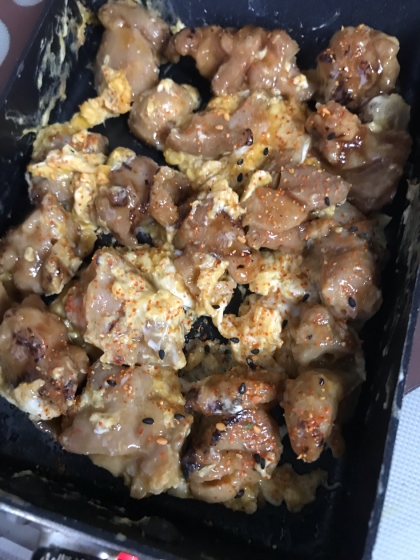 牛焼鳥の卵とじ丼