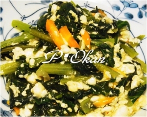 小松菜と豆腐の炒め物