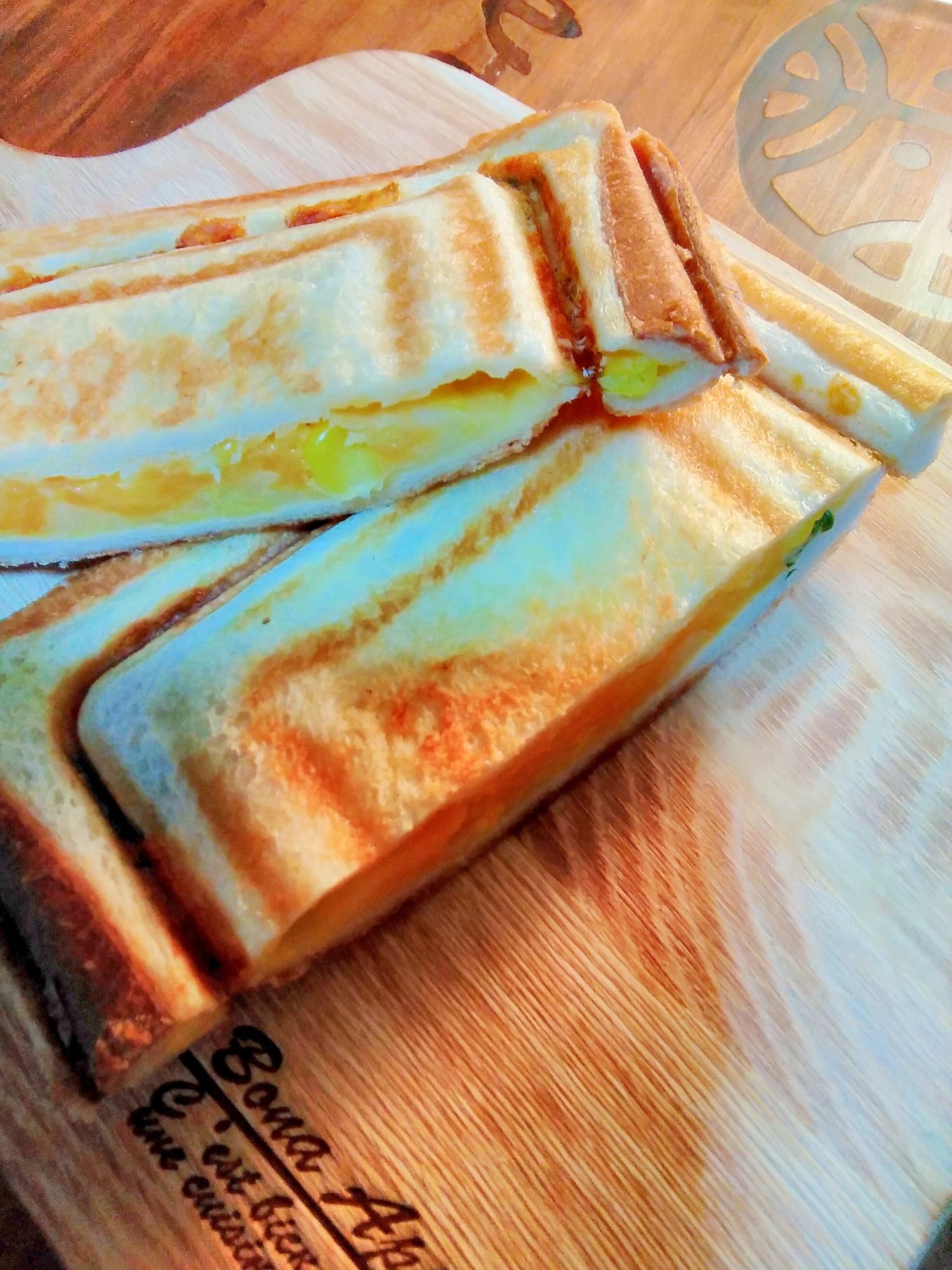 コーンスープの素deホットサンド レシピ 作り方 By ここなっつん 楽天レシピ