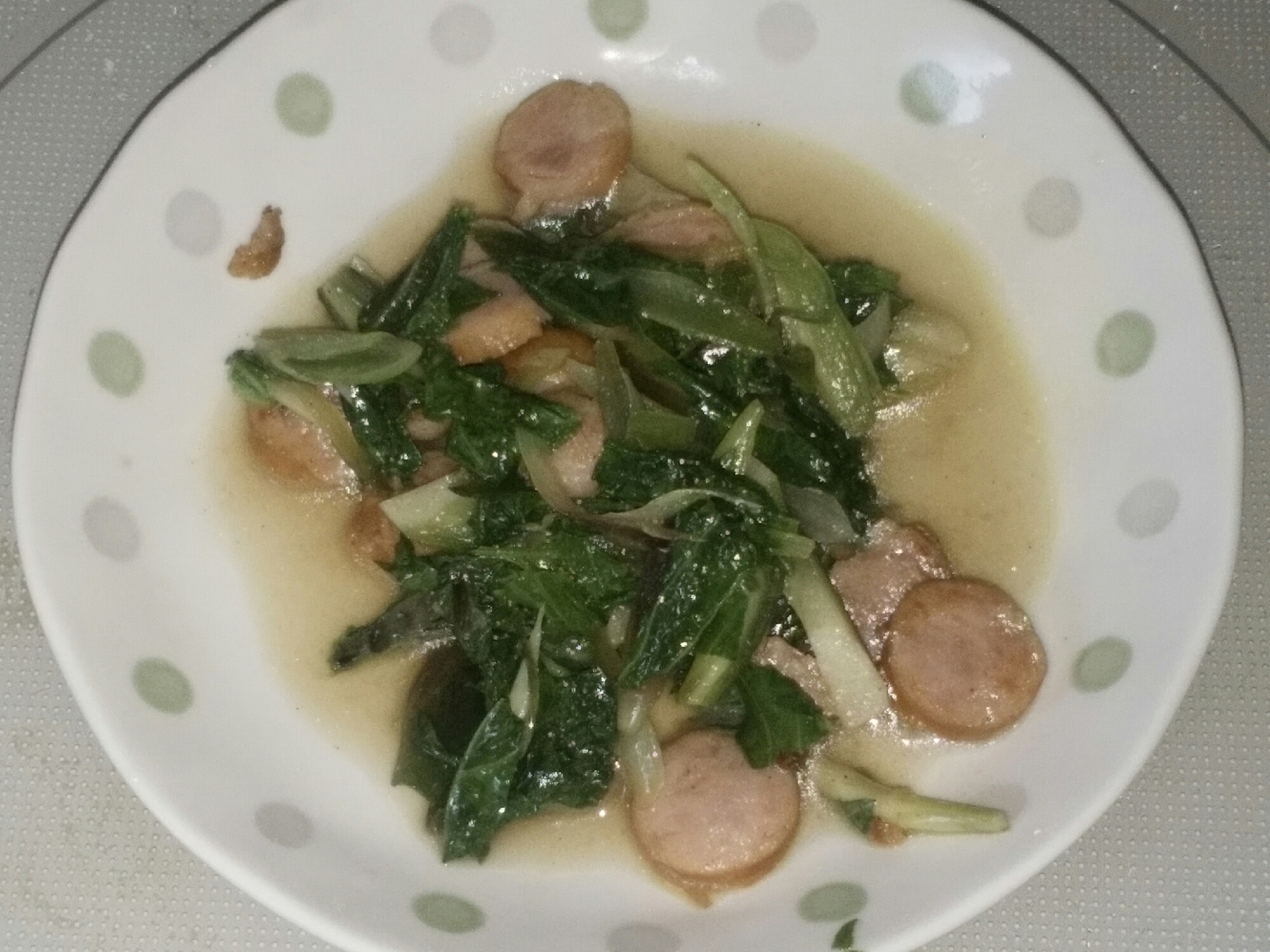 ミョウガと大葉の旬の炒め物