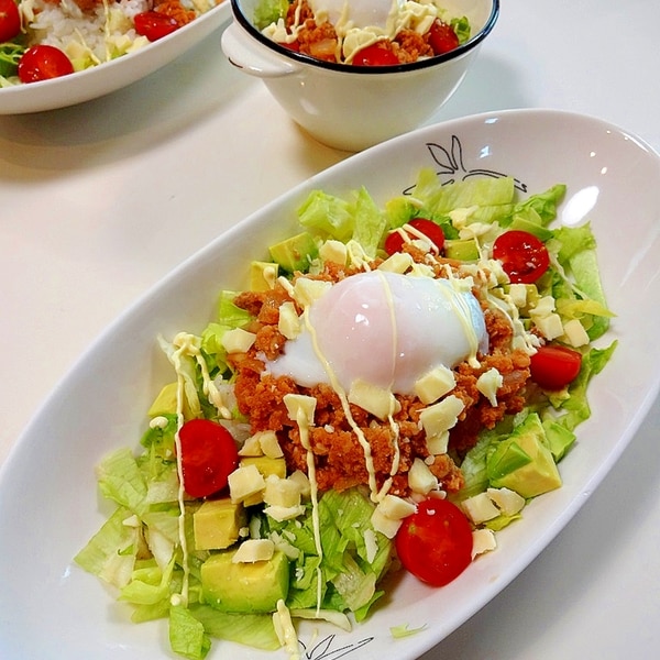 まるでお肉 高野豆腐でタコライス レシピ 作り方 By ひろ4074 楽天レシピ まるでお肉 高野豆腐でタコライス レシピ 作り方 By ひろ4074 楽天レシピ