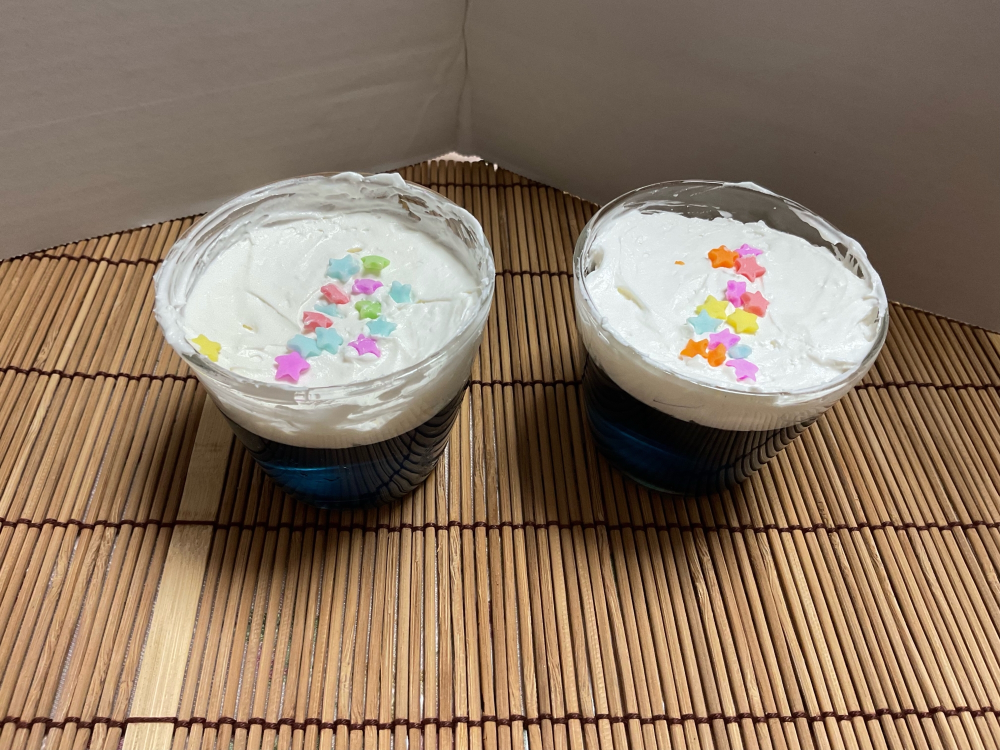 七夕の生クリームゼリー