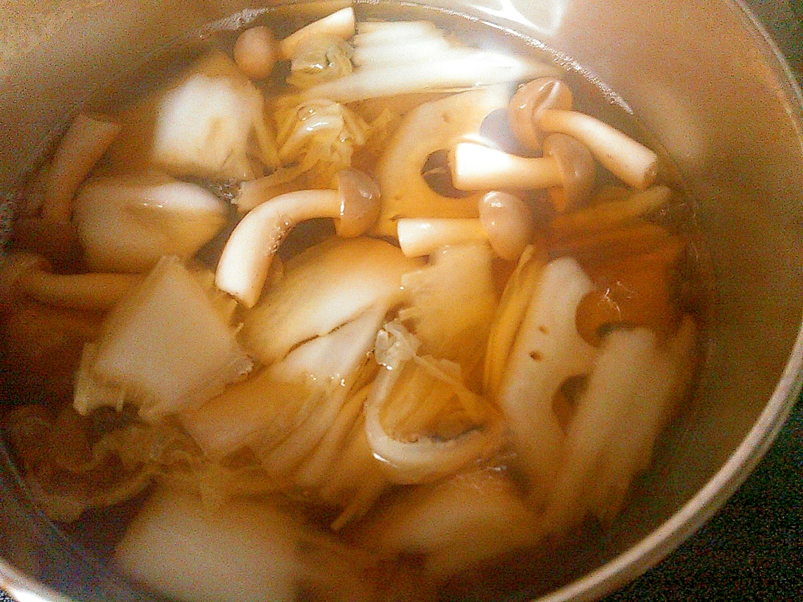 蓮根しめじ白菜スープ
