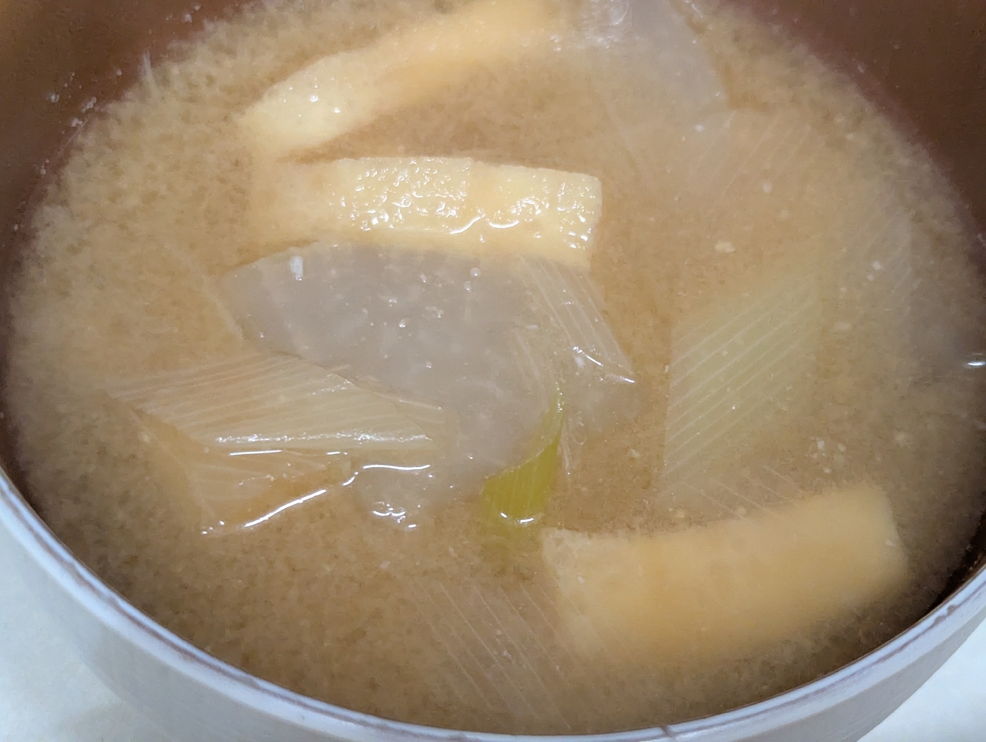 長ねぎと大根のお味噌汁
