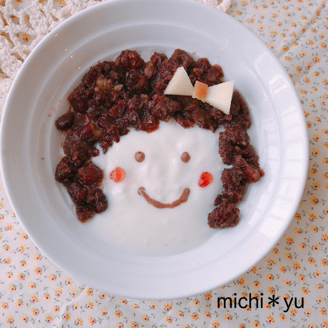 ヨーグルトアート 小豆で可愛い女の子デコ レシピ 作り方 By Michi Yu 楽天レシピ ヨーグルトアート 小豆で可愛い女の子デコ レシピ 作り方 By Michi Yu 楽天レシピ
