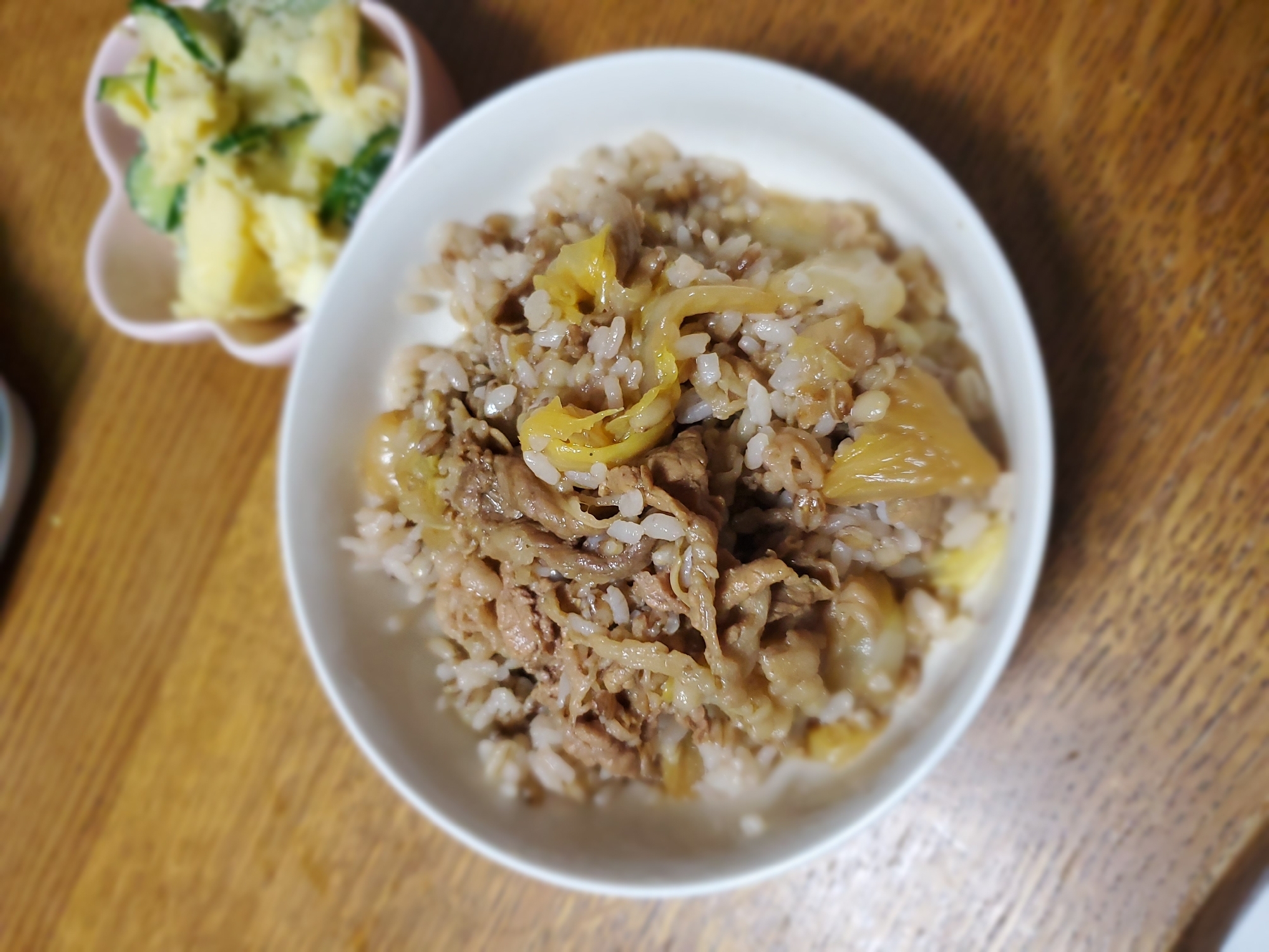 白菜と牛肉の甘辛煮ご飯