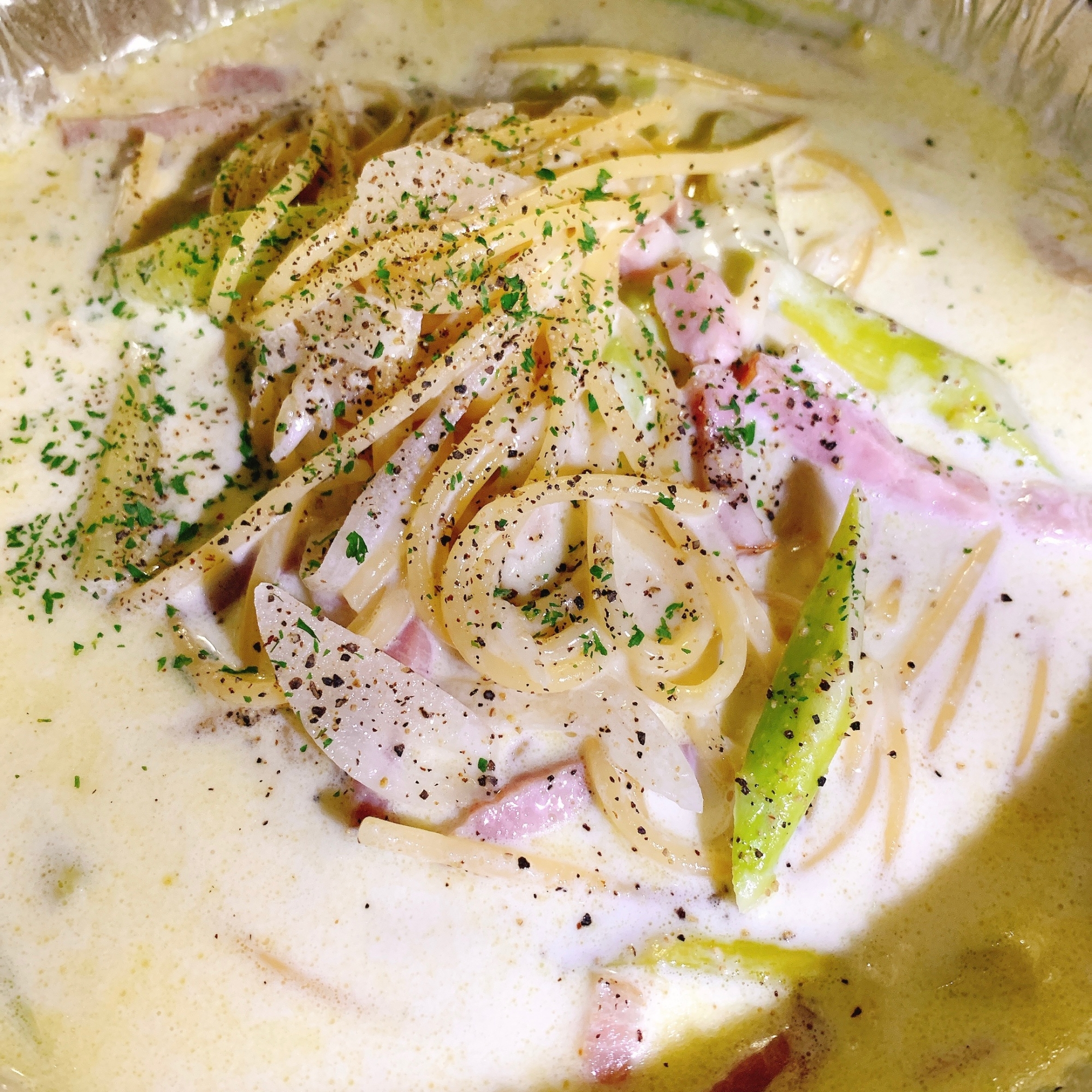 【簡単キャンプめし】クリームスープパスタ