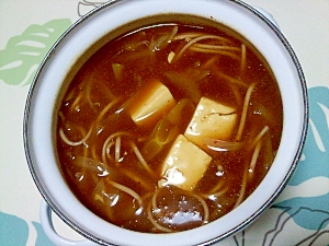 豆腐カレー蕎麦＋＋