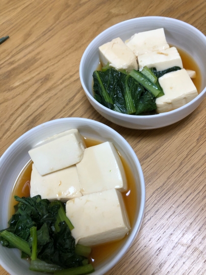 ささっと簡単♪ヘルシー♡小松菜と豆腐の煮物