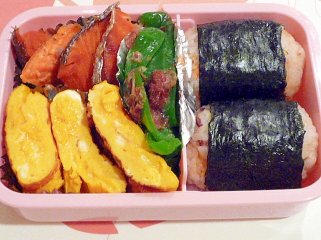 おかず３種のおにぎり弁当 レシピ 作り方 By 帰って来たvan 楽天レシピ