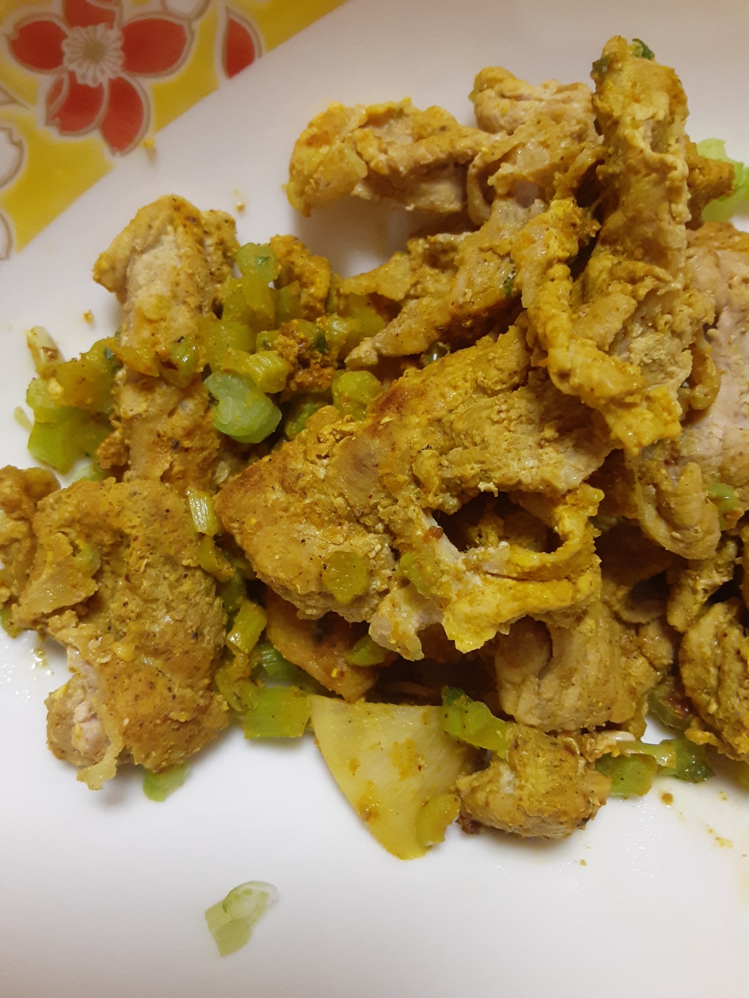 豚肉のカレー炒め