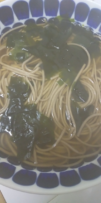 ワカメ蕎麦