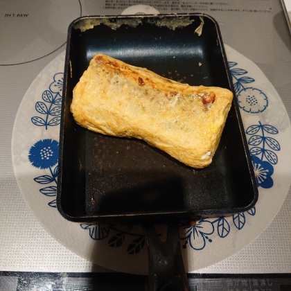 玉子焼きフライパンでミニオムライス