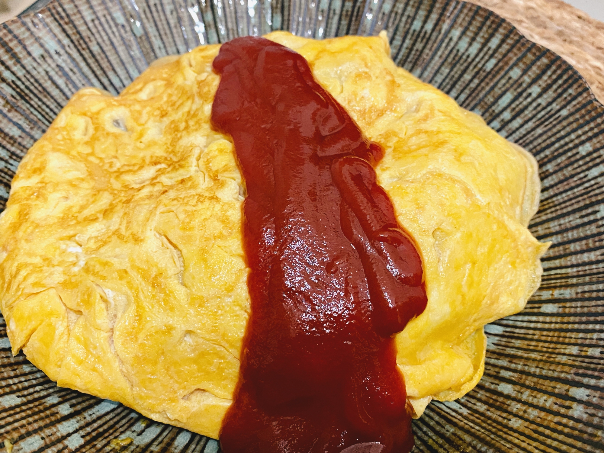 ⁺◟ ♡ ｡ひき肉とコーンのオムライス･♡彡