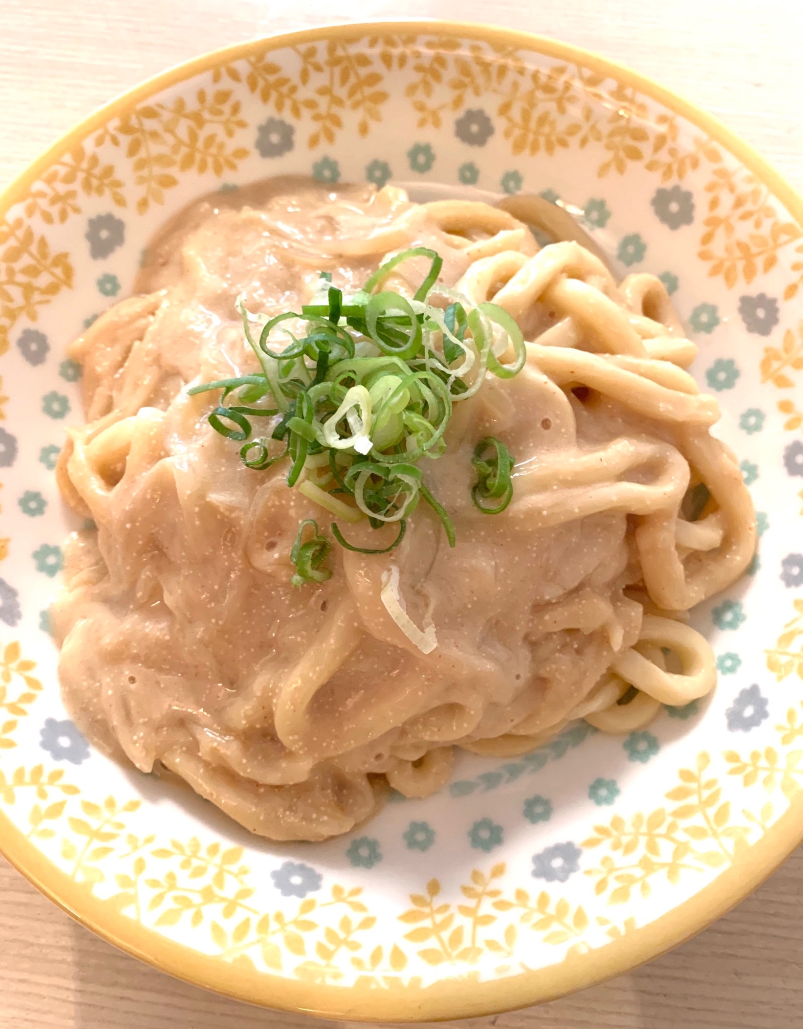 ＊豆乳で明太子クリームうどん＊