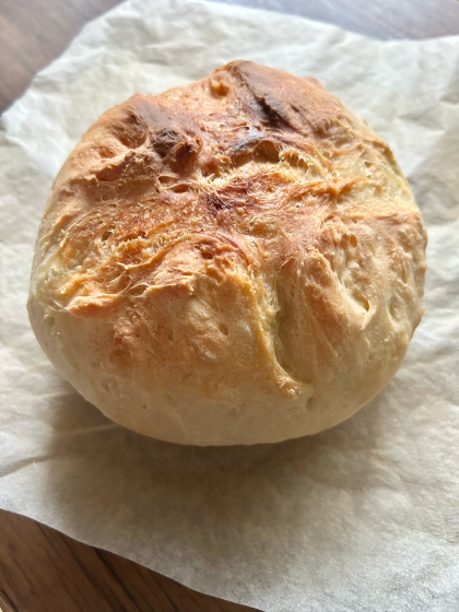 ほぼ捏ねない材料5つ油牛乳なし☆超簡単カンパーニュ