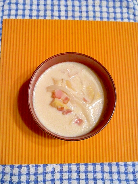 タケノコの豆乳スープ♪