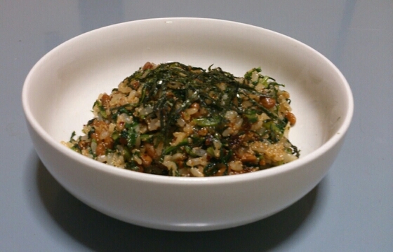 大根菜と納豆の明太子チャーハン
