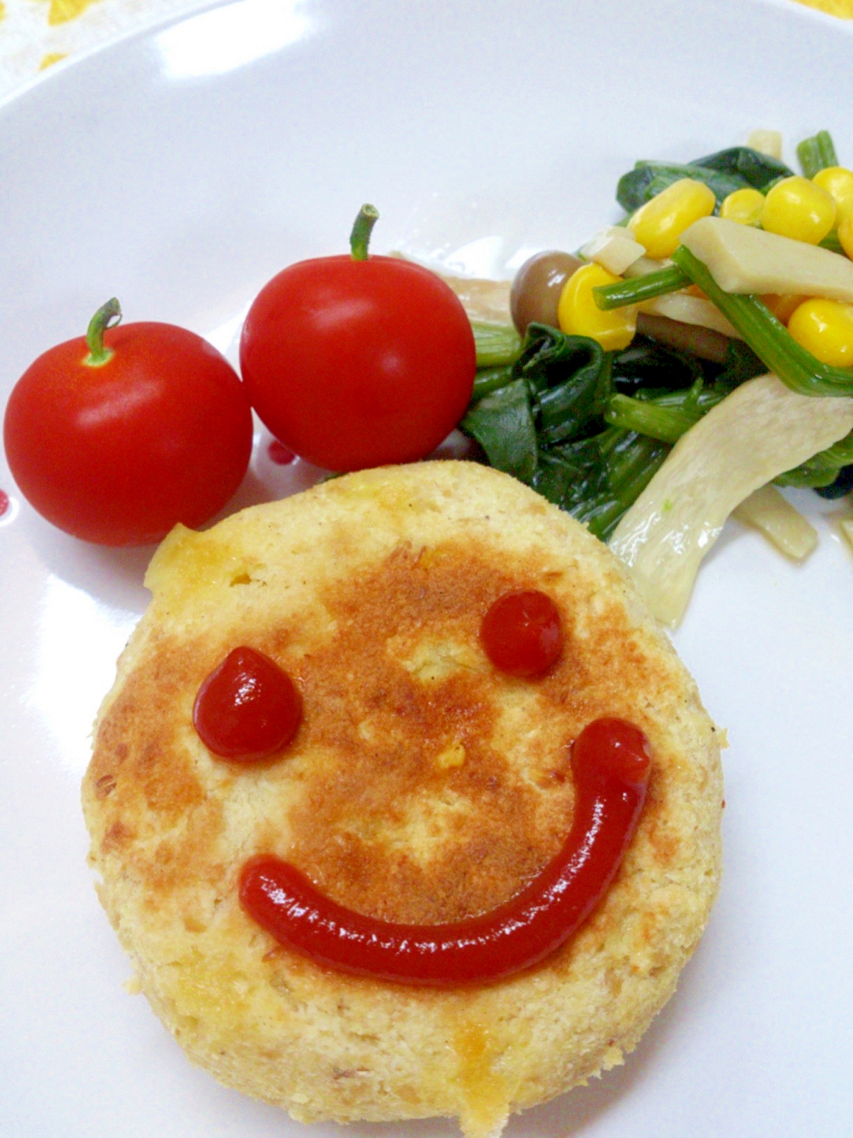 ハンバーグヘルパーで☆チーズ入りおからハンバーグ