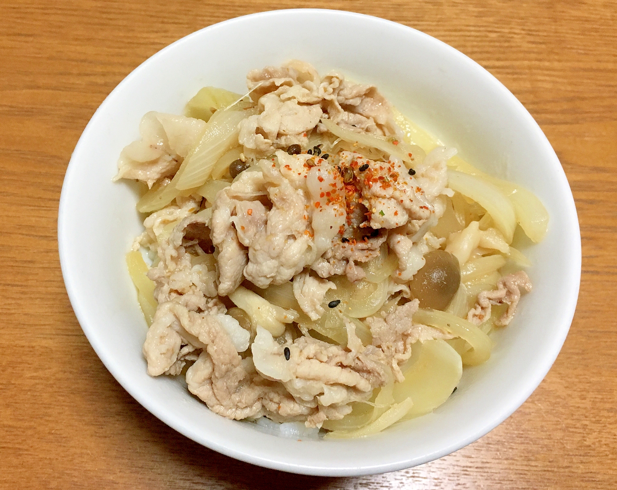 白だしで豚丼