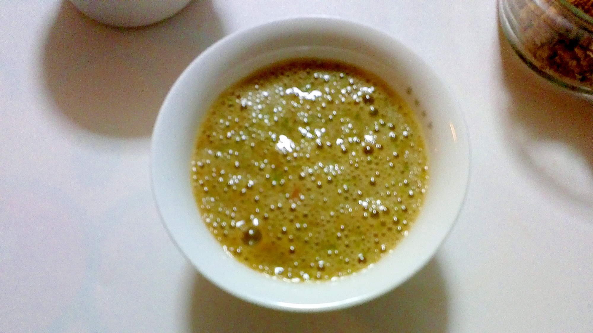 オクラとミニトマトの冷製スープ