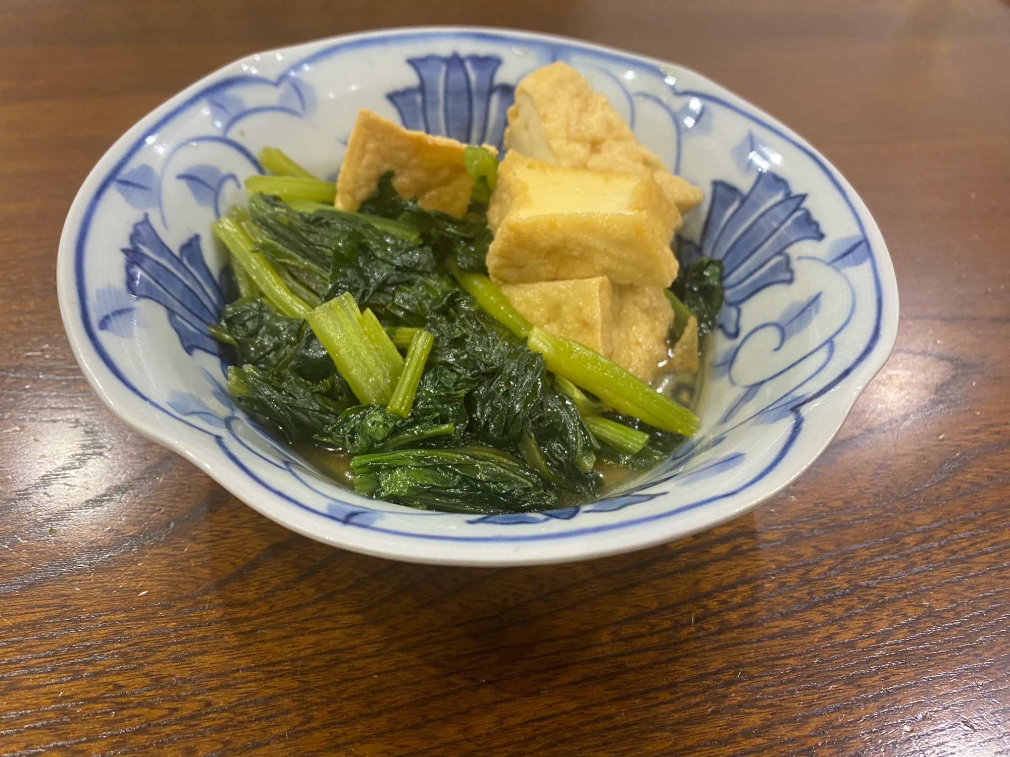 小松菜と厚揚げの美味しい煮物