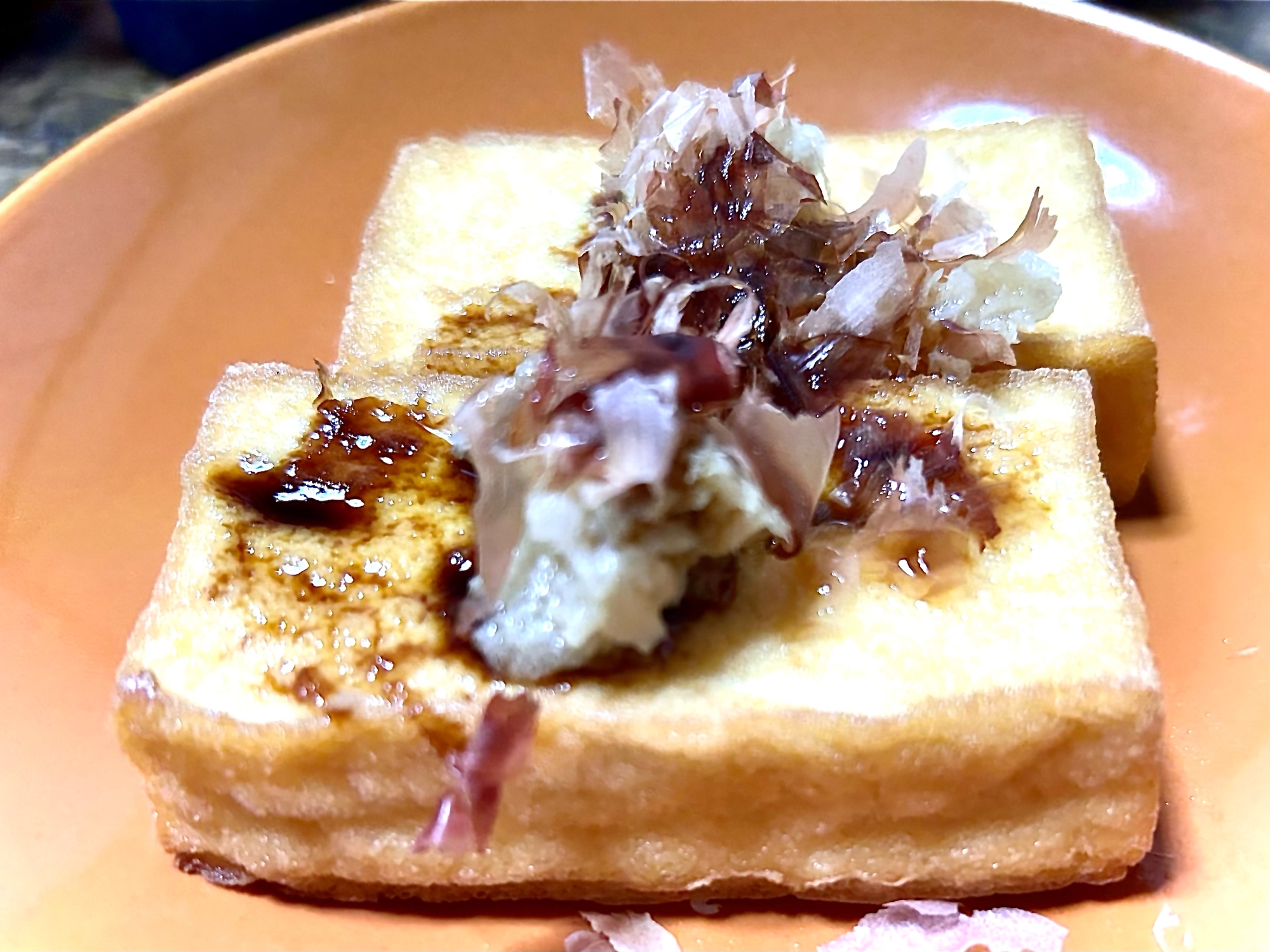 焼き厚揚げ（花鰹香る しょうが醤油）